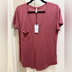 Z Supply Short Sleeve Tee in Mauve